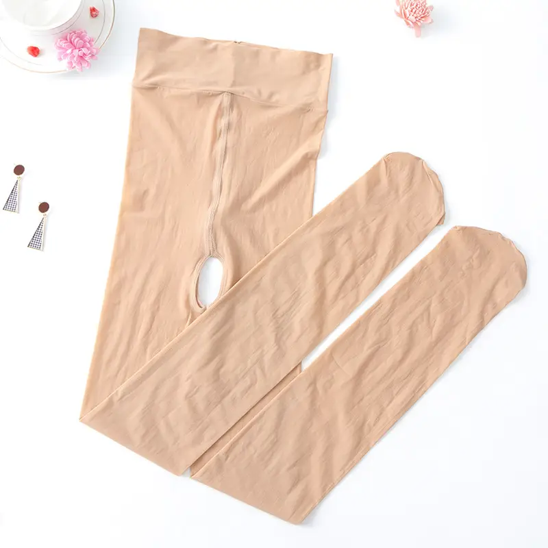 Women's Silk Anti-Hook Bare Leg Panties Flesh Color Medium Thick - Image 24