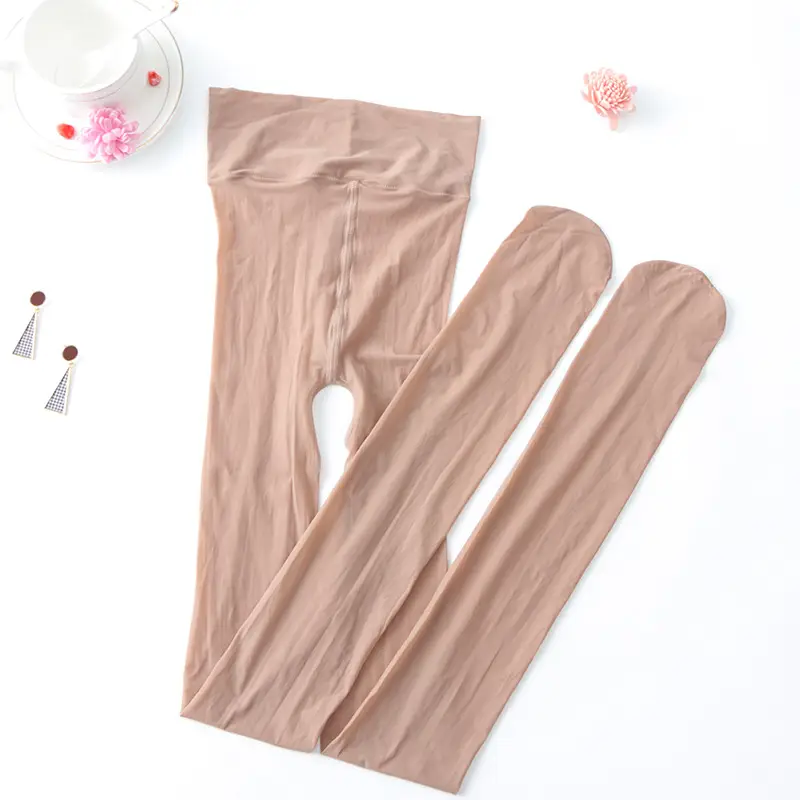 Women's Silk Anti-Hook Bare Leg Panties Flesh Color Medium Thick - Image 25