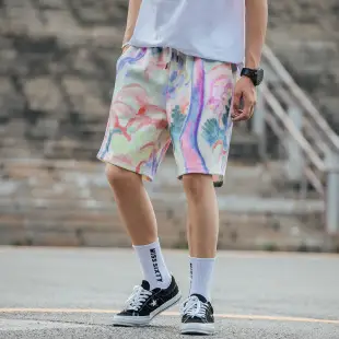 Trendy Tie-Dye Hip Hop Shorts for Women — feature 33