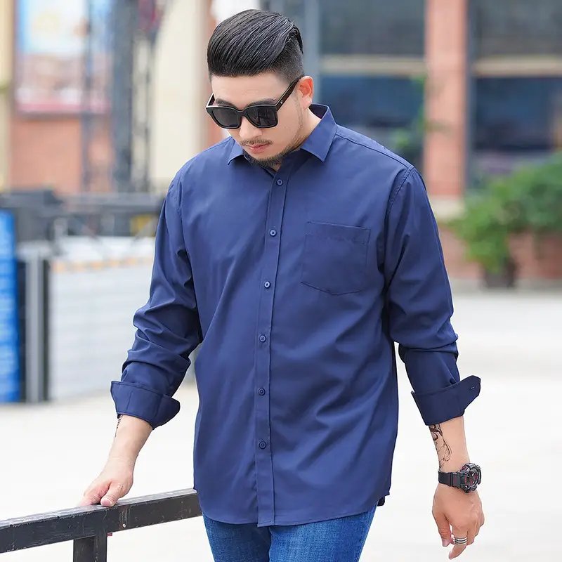 First Wolf Plus Size Men's White Long Sleeve Shirt - Image 4