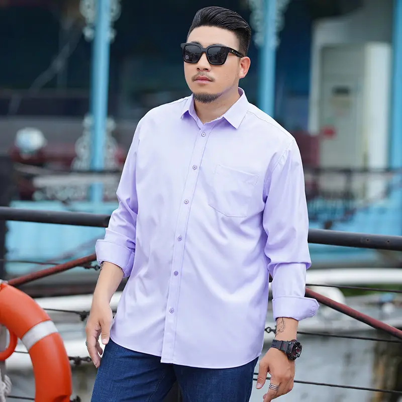 First Wolf Plus Size Men's White Long Sleeve Shirt - Image 17
