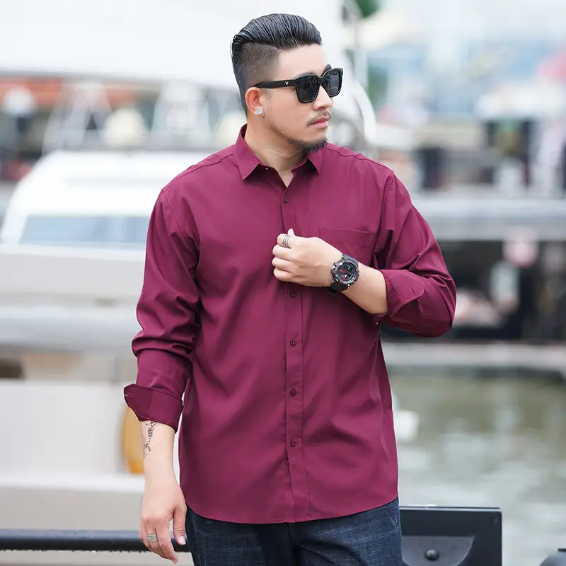 First Wolf Plus Size Men's White Long Sleeve Shirt - Image 18