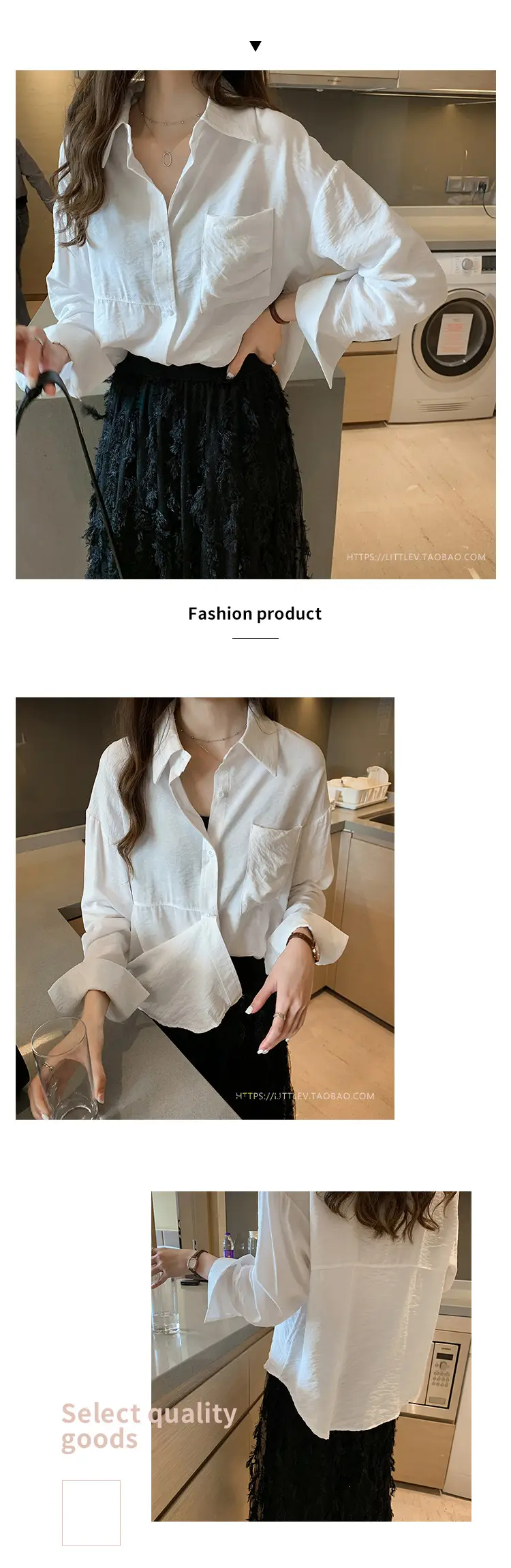 2020 Women Loose Long Sleeve Pink Shirt Korean Style — feature 17