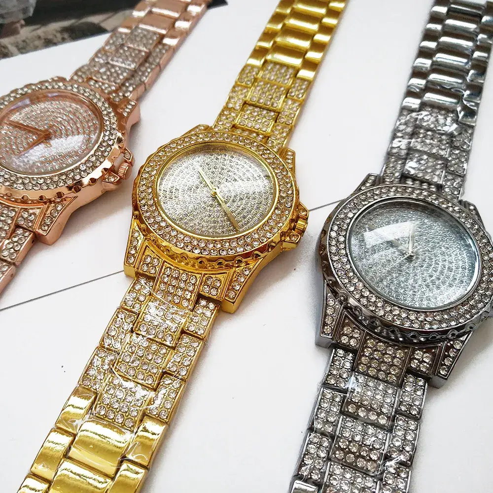 Hot Wristwatch 2024 Rhinestone Ladies Quartz Watch Men - Image 6