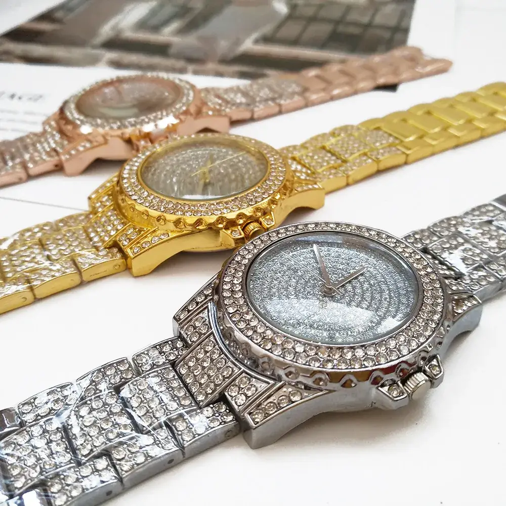 Hot Wristwatch 2024 Rhinestone Ladies Quartz Watch Men - Image 7