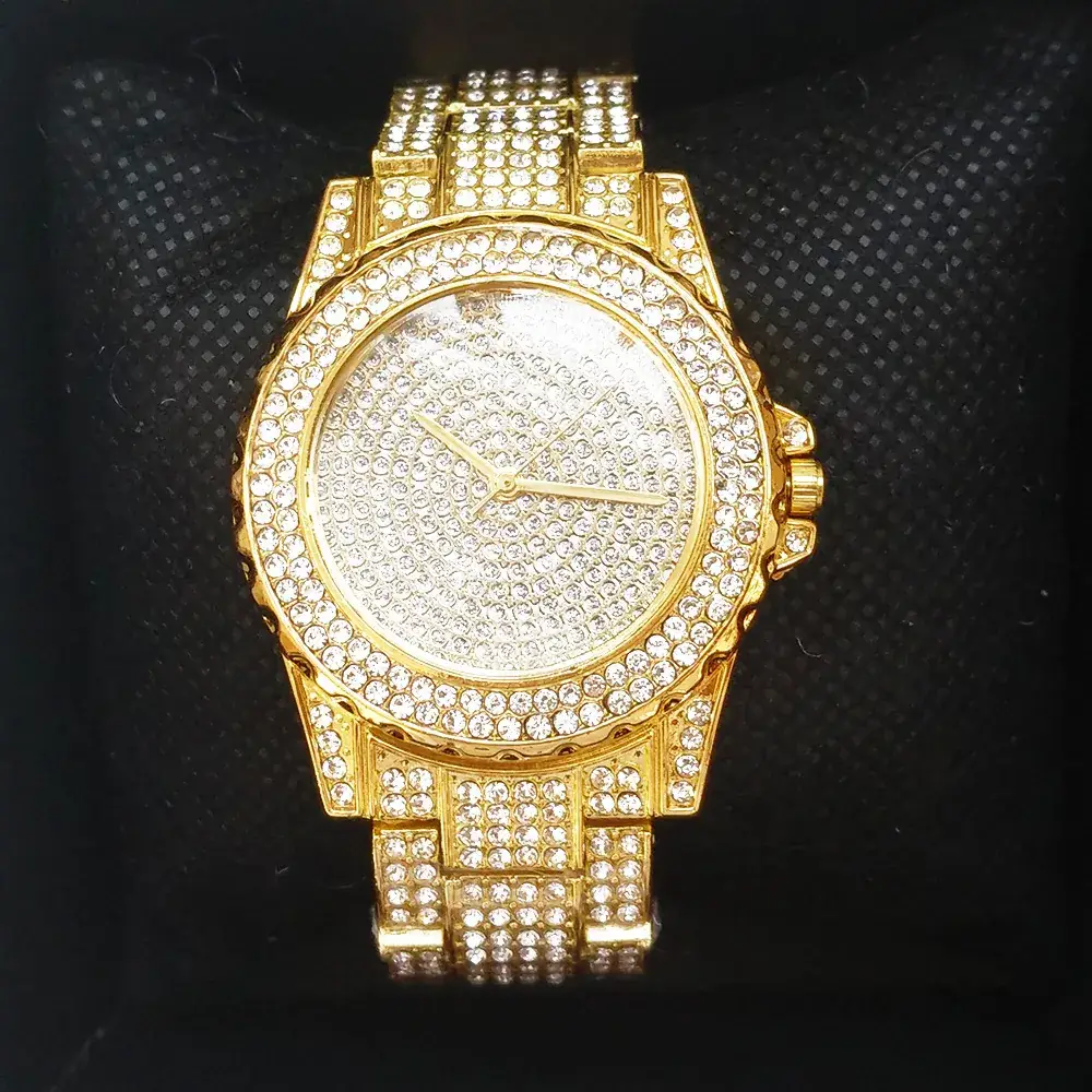 Hot Wristwatch 2024 Rhinestone Ladies Quartz Watch Men - Image 2