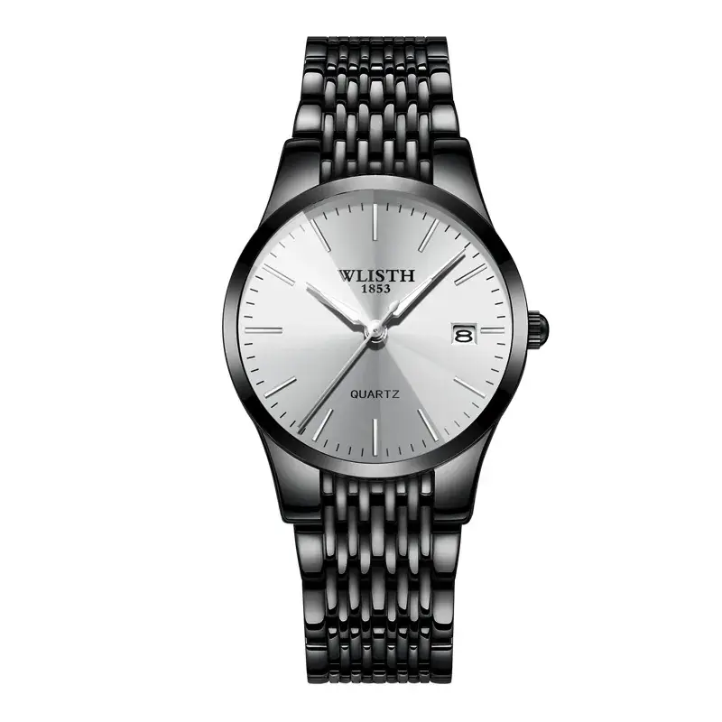Women's white face and black belt 8#