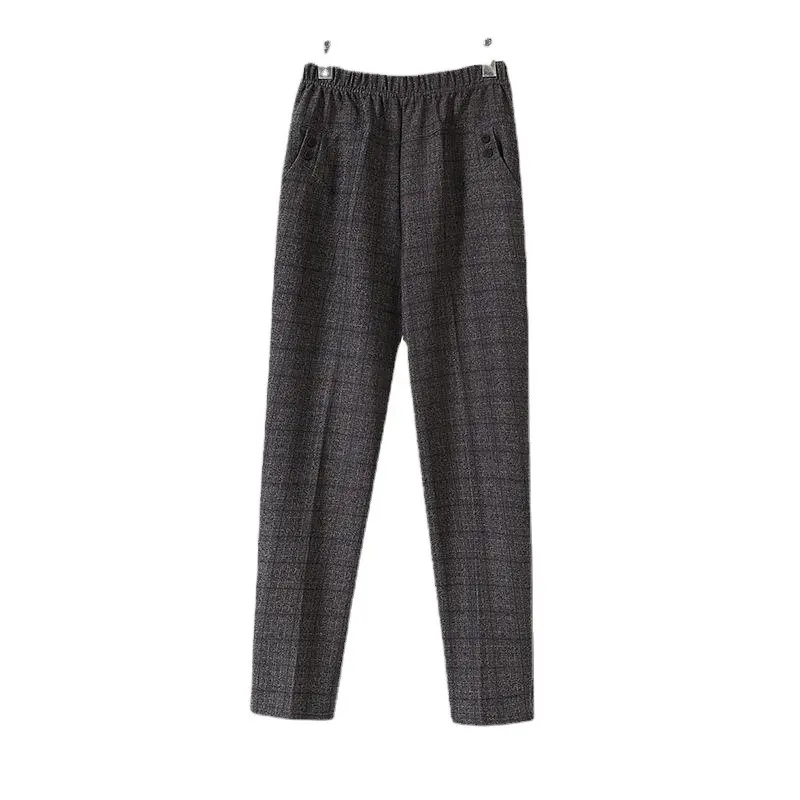 Spring Plus Size Elastic Waist Straight Pants for Women - Image 13