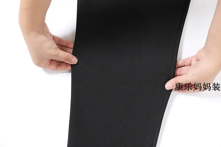 Spring Plus Size Elastic Waist Straight Pants for Women — feature 21