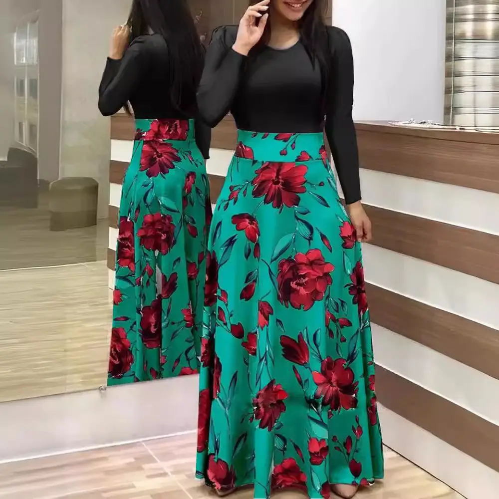Women Floral Print Long Sleeve Skirts Set - Image 28