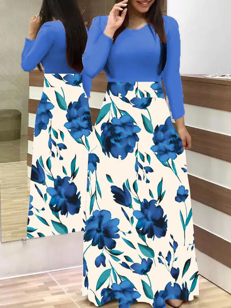 Women Floral Print Long Sleeve Skirts Set - Image 22