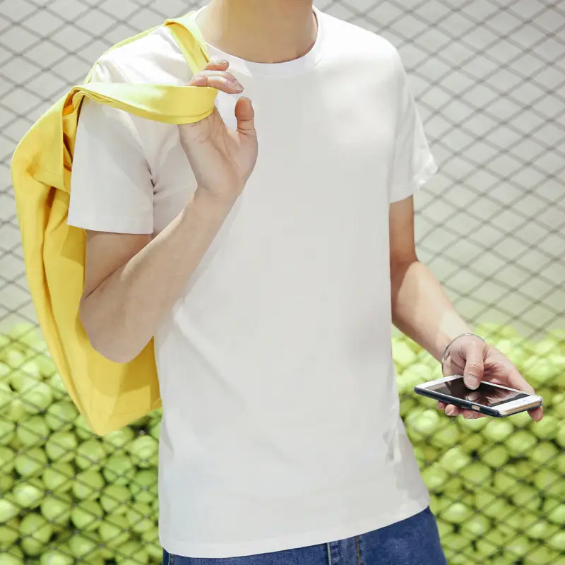 Men Long Sleeve Green Slim Fit T-Shirt - Image 2