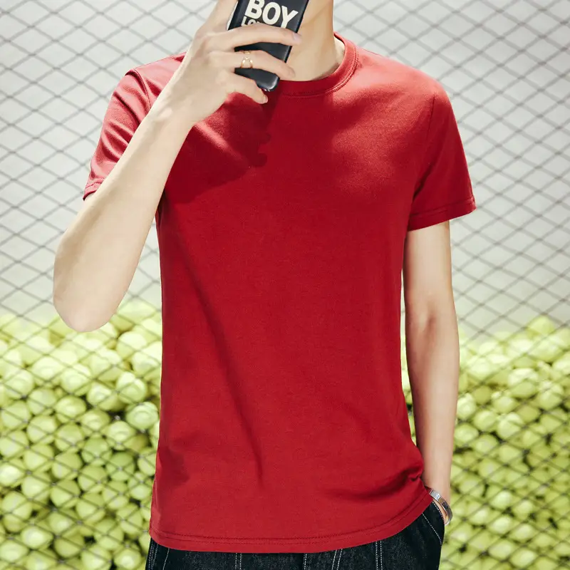 Men Long Sleeve Green Slim Fit T-Shirt - Image 5