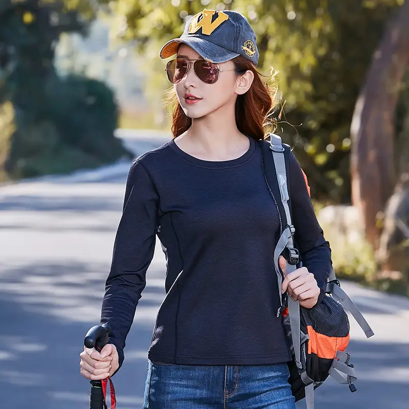 Men's Navy Long Sleeve T-Shirt with Backpack Accessories - Image 6