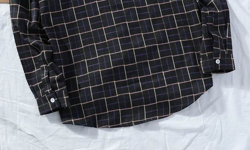 Men's Plaid Long Sleeve Shirt 2021 Harajuku Style — feature 34