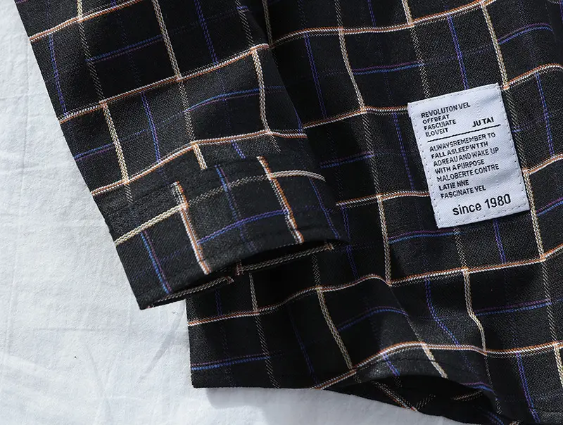 Men's Plaid Long Sleeve Shirt 2021 Harajuku Style — feature 39
