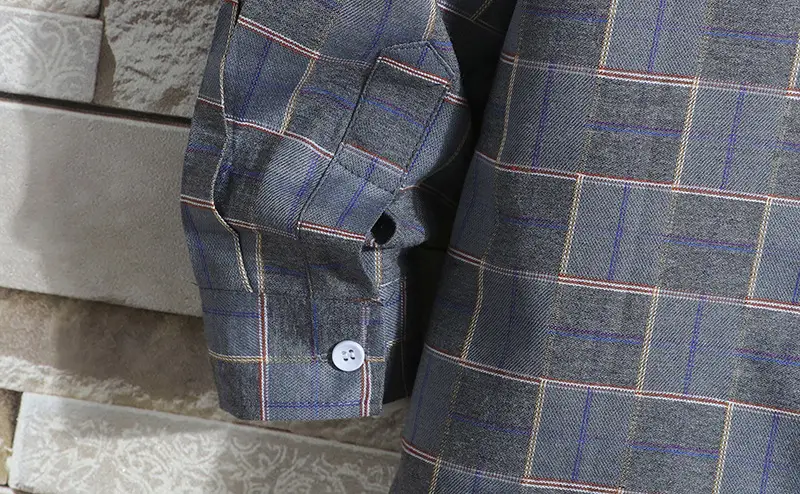 Men's Plaid Long Sleeve Shirt 2021 Harajuku Style — feature 51