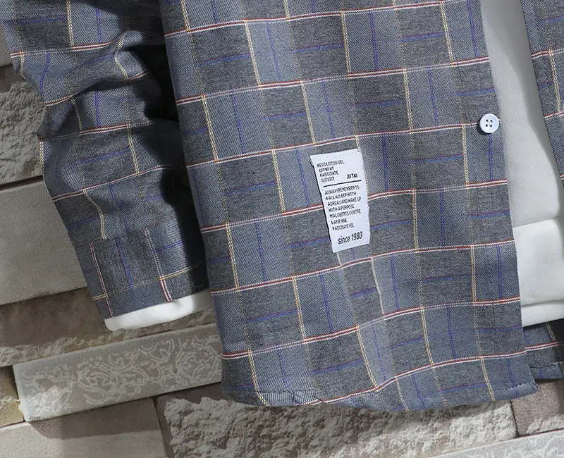 Men's Plaid Long Sleeve Shirt 2021 Harajuku Style — feature 57