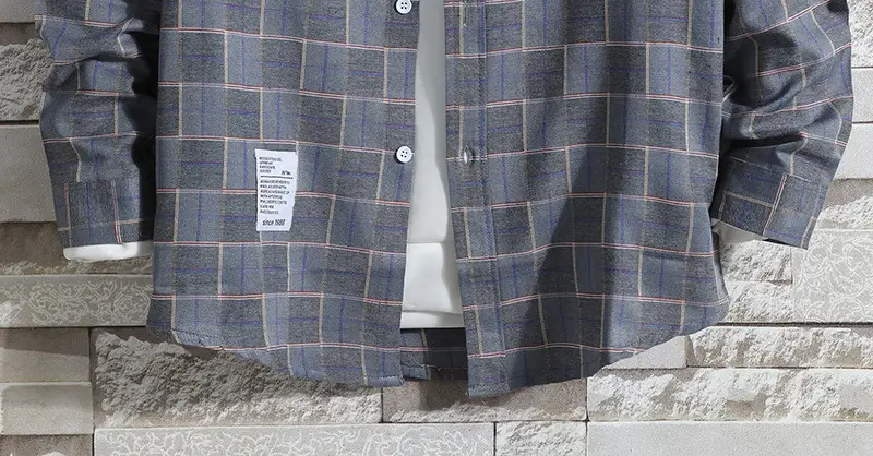 Men's Plaid Long Sleeve Shirt 2021 Harajuku Style — feature 58