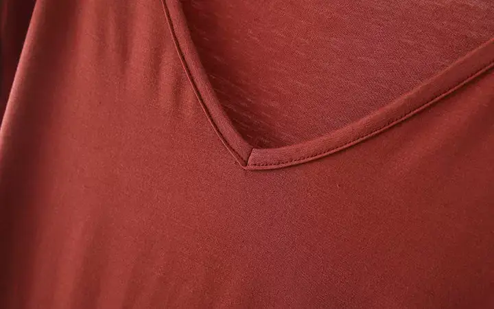 Women's Slim Fit V-Neck T-Shirt Black Modal — feature 15