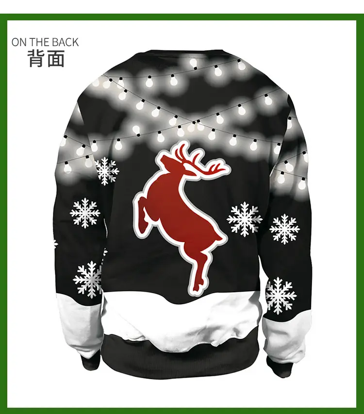2024 Digital Printed Couple Sweatshirt with Santa Dog Design — feature 10