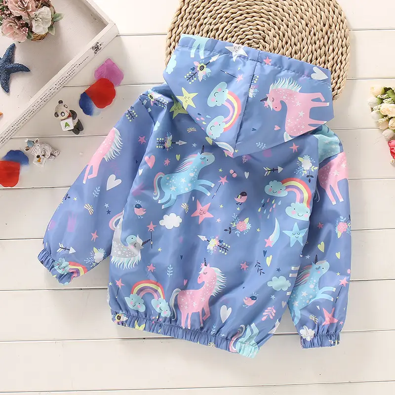 Blue Unicorn Windproof Jacket for Girls 2025 - Image 2