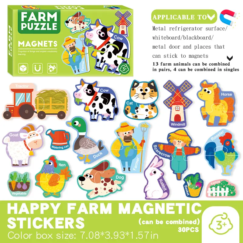 Magnetic Farm Stickers Puzzle for Kids 3-6 Years - Image 7