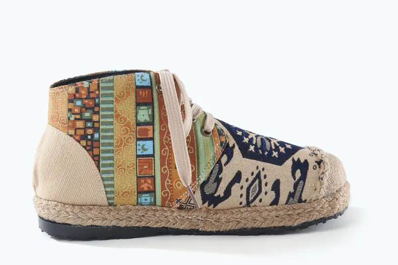 Ethnic Style Casual Linen Bottom Boots Women's 2025 Autumn and Winter New Arrival Embroidered Cloth Shoes Cotton Linen College Style Cloth Shoes for Women — feature 21