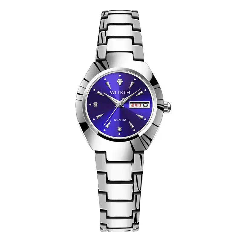 Women's Quartz Steel Band Watch 25mm Blue Dial Waterproof - Image 4