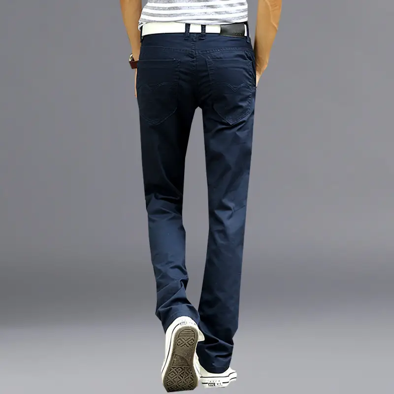 2019 Men's Light Blue Slim Fit Casual Pants — feature 17