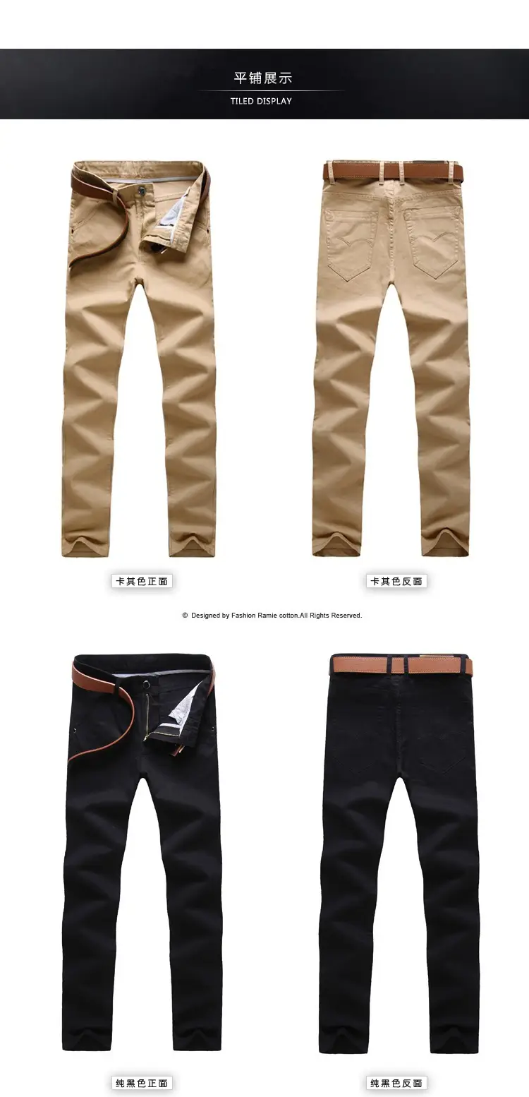 2019 Men's Light Blue Slim Fit Casual Pants — feature 20