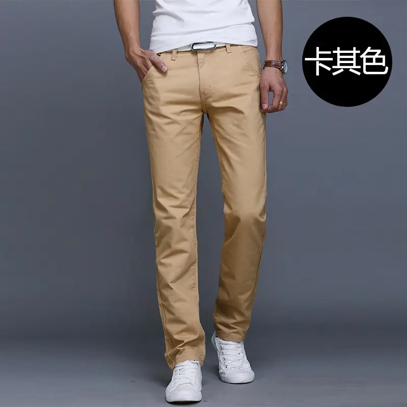 2019 Men's Light Blue Slim Fit Casual Pants — feature 7