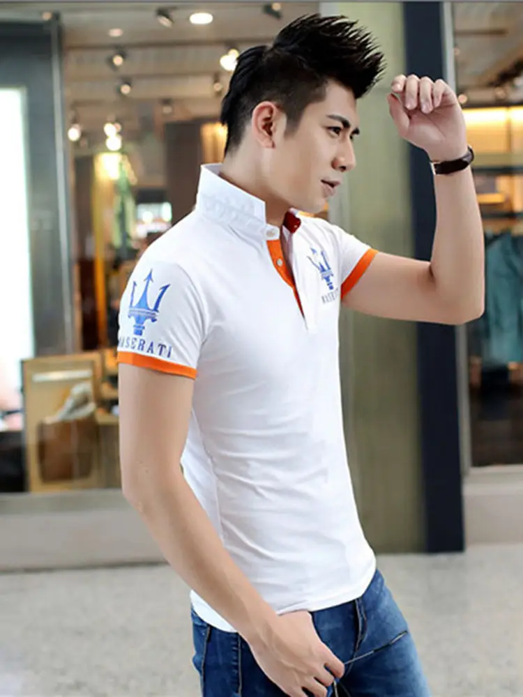 Men's Maroon Pique Polo T-Shirt with Logo - Image 10