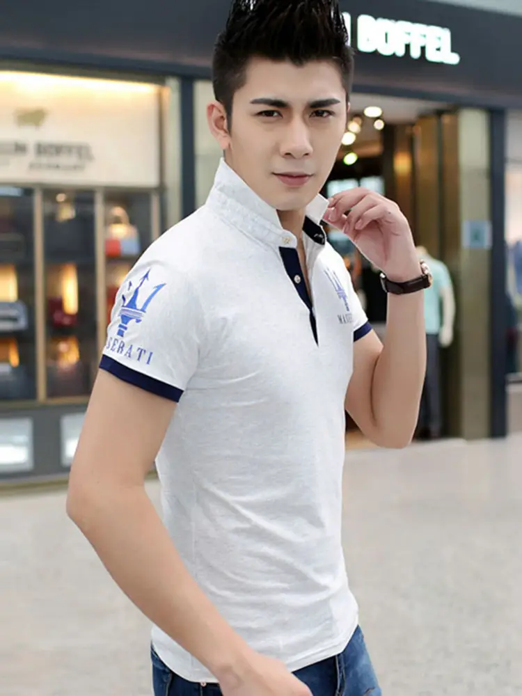 Men's Maroon Pique Polo T-Shirt with Logo - Image 12