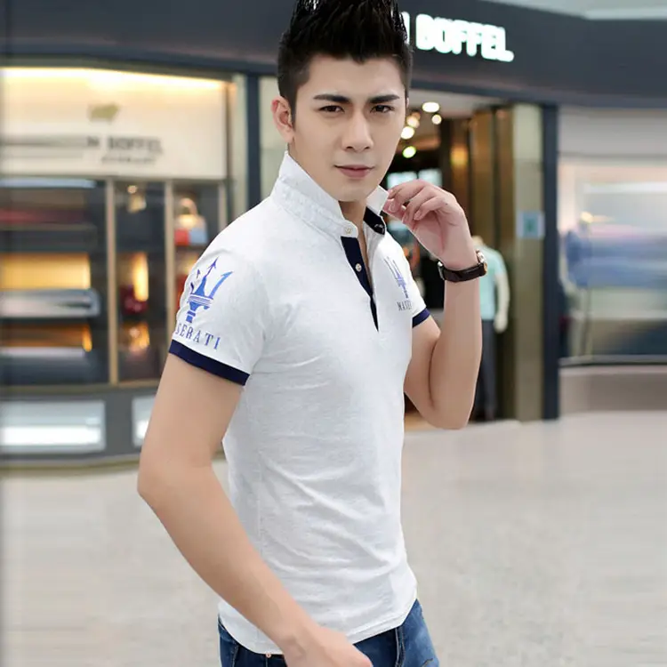 Men's Maroon Pique Polo T-Shirt with Logo - Image 3