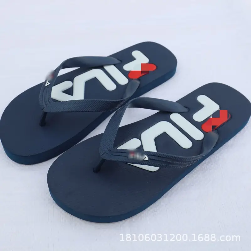 2026 Korean Style Black Red Flip Flops for Men