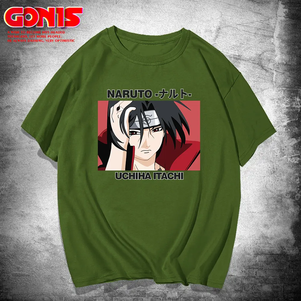 Men White Naruto Uchiha Machi Cotton T-Shirt - Image 6