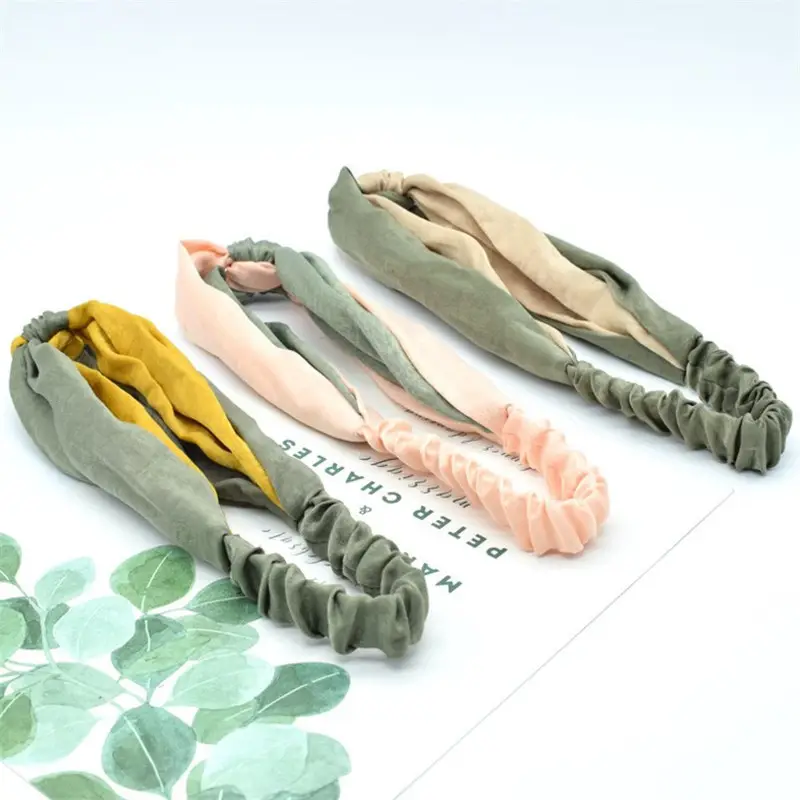 Sweet Forest Cross Headband with Green Knot - Image 7