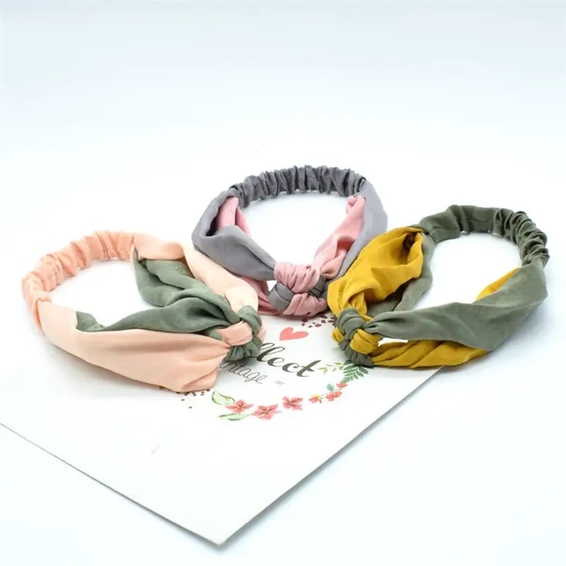 Sweet Forest Cross Headband with Green Knot - Image 8