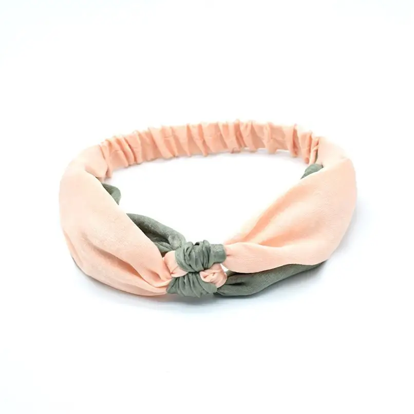 Sweet Forest Cross Headband with Green Knot - Image 4