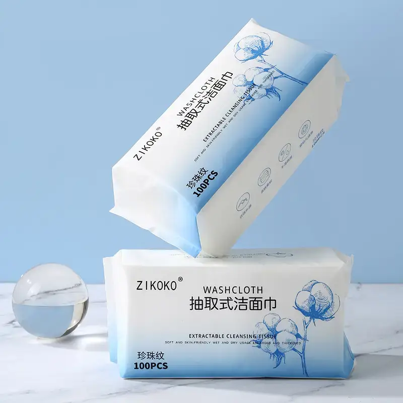 Zikoko Cotton Facial Cleansing Towel 500 Pcs Green Eco Friendly - Image 3