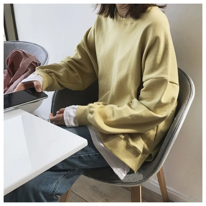 Women Fleece Sweatshirt Set Olive Green White Sneakers