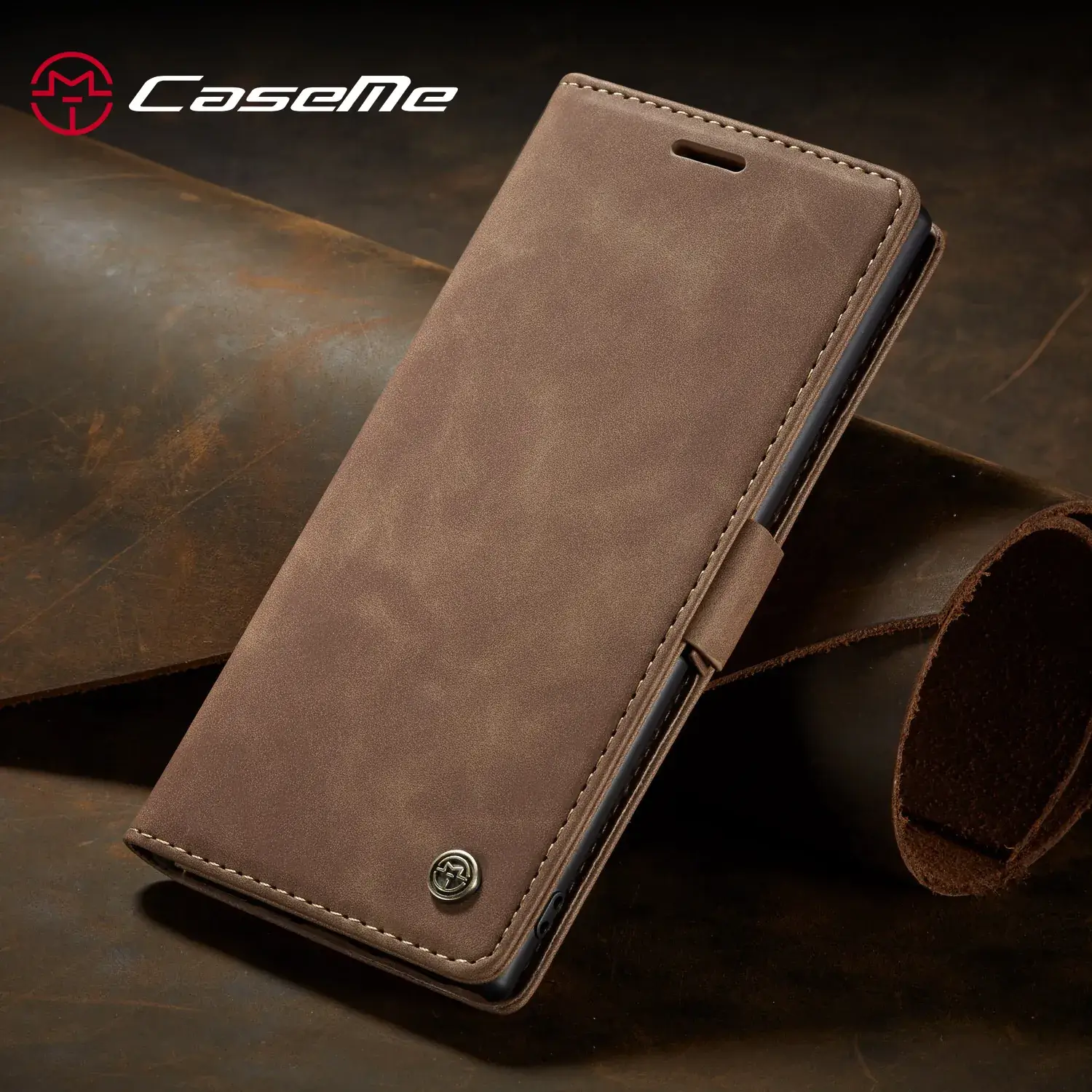 Samsung Note20 Leather Flip Phone Case with Card Holder - Image 2