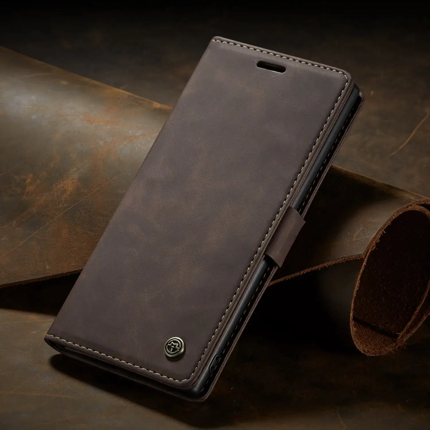 Samsung Note20 Leather Flip Phone Case with Card Holder - Image 3