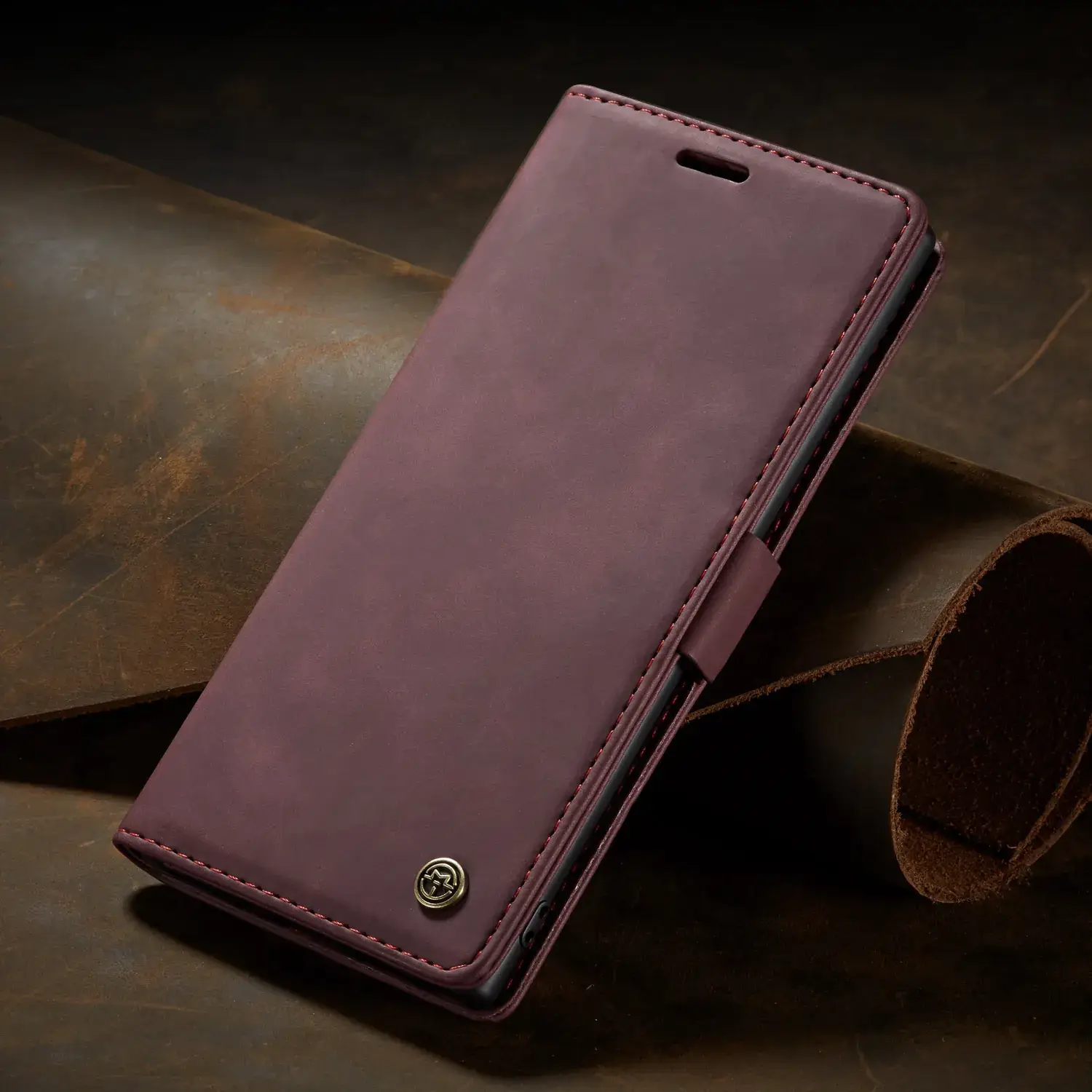 Samsung Note20 Leather Flip Phone Case with Card Holder - Image 4