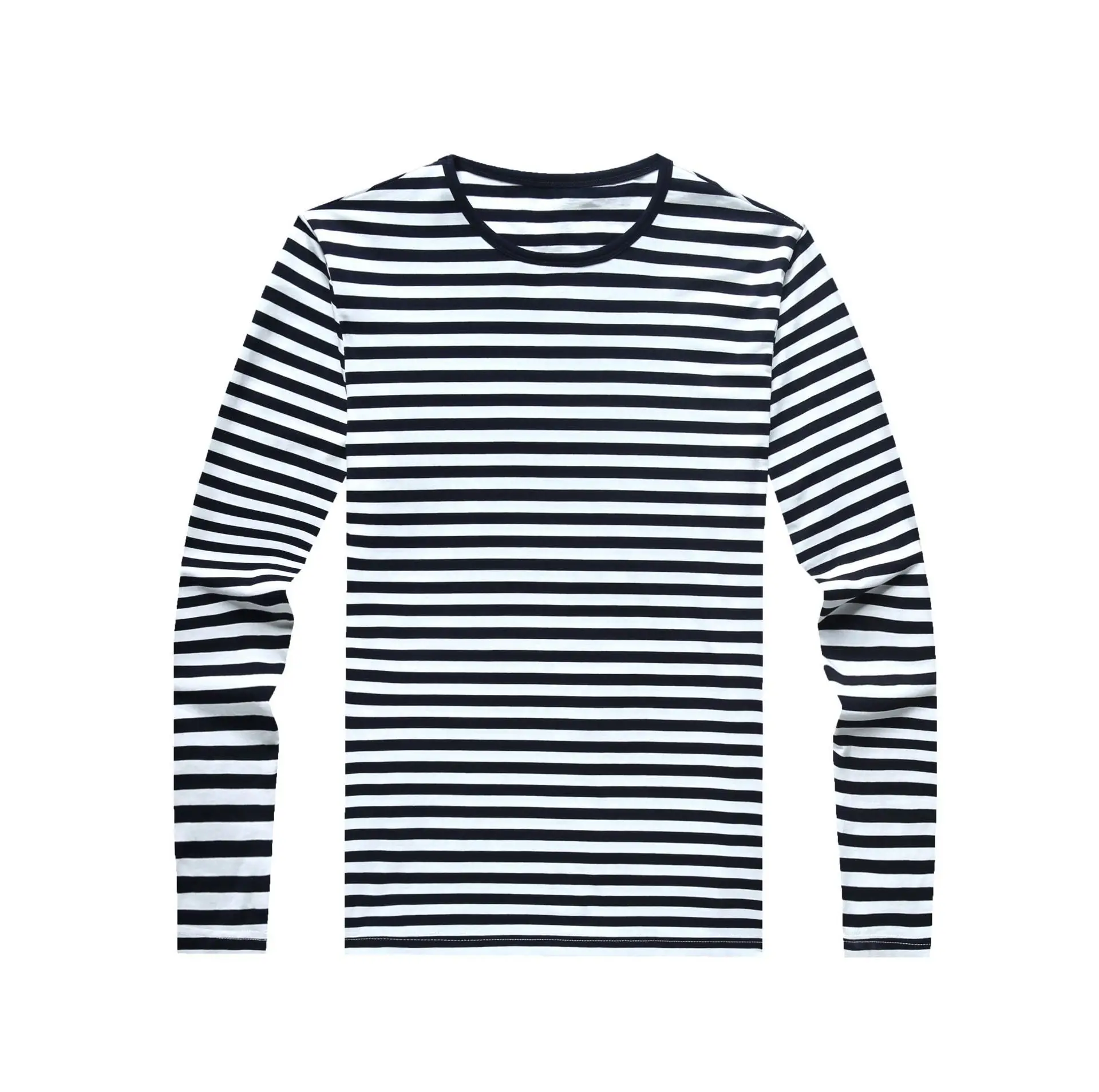 Men Striped Long Sleeve T-Shirt Wholesale - Image 9