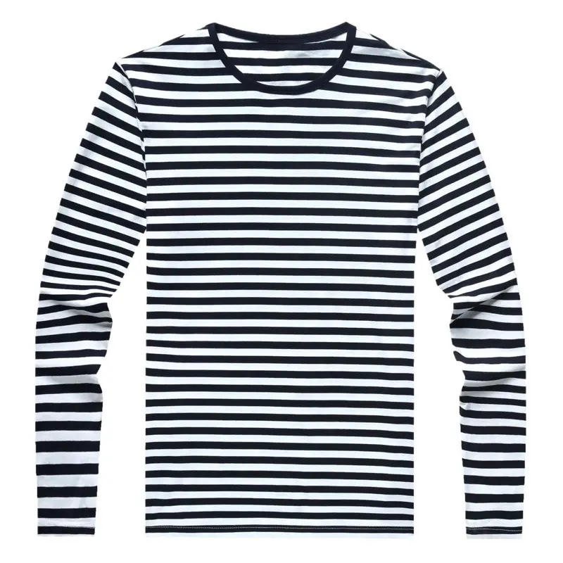 Men Striped Long Sleeve T-Shirt Wholesale