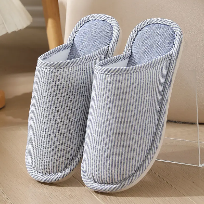 Cotton Slippers Men's Household Autumn and Winter Home Warm Non-slip Thick Bottom Women's Indoor Mao Mao Floor Slippers Winter