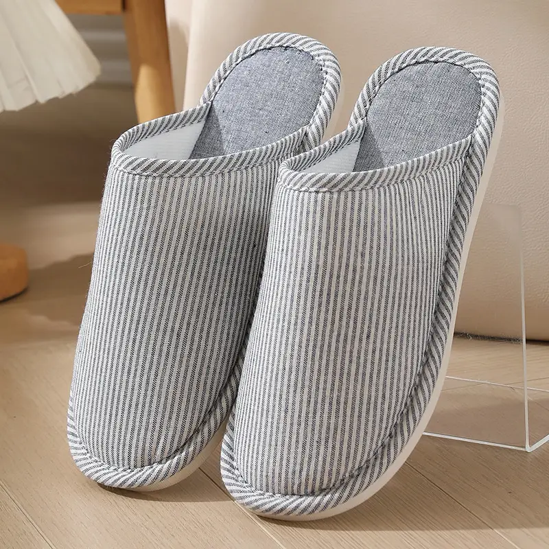Cotton Slippers Men's Household Autumn and Winter Home Warm Non-slip Thick Bottom Women's Indoor Mao Mao Floor Slippers Winter