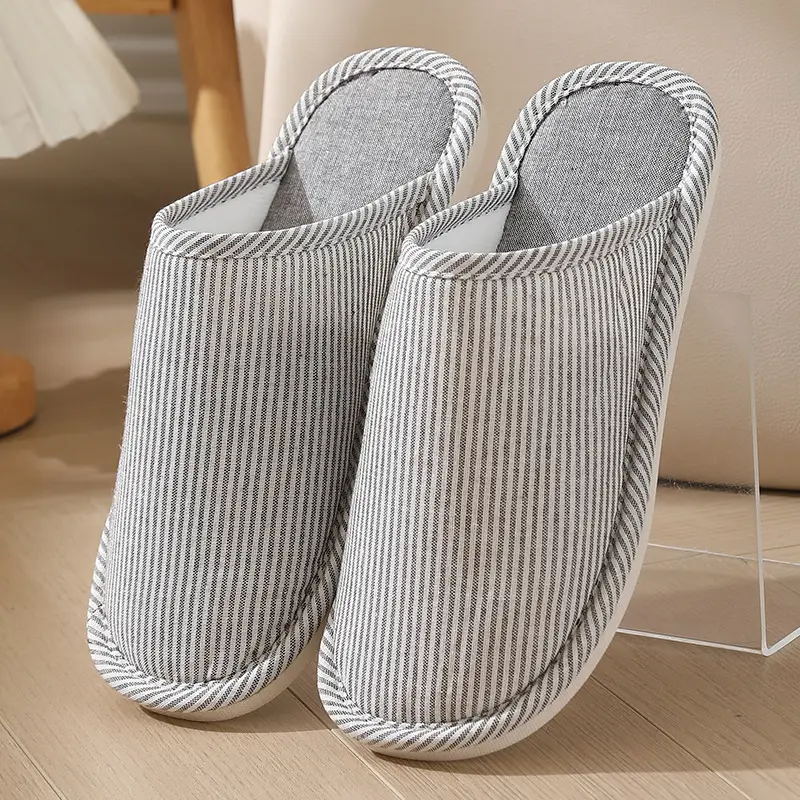 Cotton Slippers Men's Household Autumn and Winter Home Warm Non-slip Thick Bottom Women's Indoor Mao Mao Floor Slippers Winter